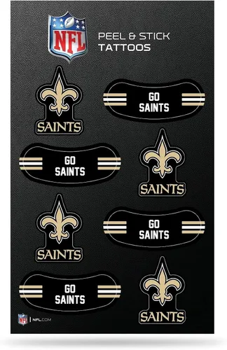 Vista 17 de Rico Industries NFL Footbal Peel & Stick Temporary Tattoos - Eye Black - Game Day Approved!