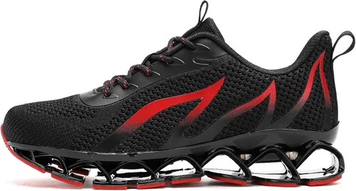 Vista 4 de Zapatos deportivos para correr con hoja para hombre, tenis para caminar, casuales, cómodos, a la moda, antideslizantes, para el trabajo, deportes
