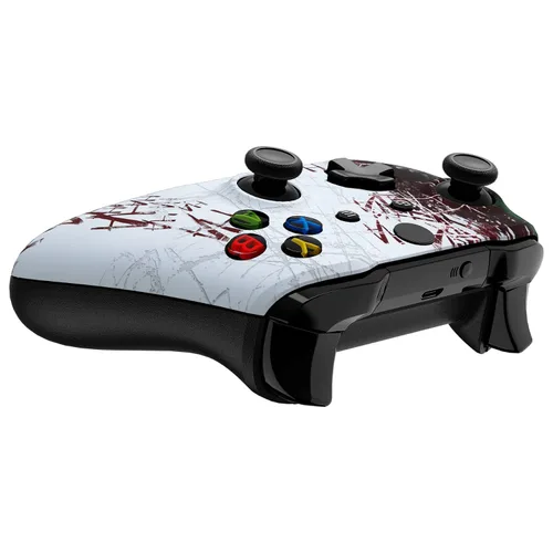 Vista 6 de eXtremeRate Clown Hahaha - Carcasa frontal estampada para Xbox One SX, kit de repuesto de cubierta frontal suave al tacto para Xbox One SX
