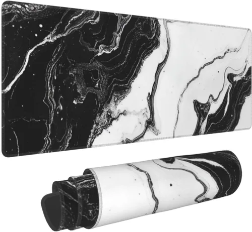 Vista 48 de Alfombrilla de mouse para juegos con diseño de flores y cerezas, base de goma antideslizante, alfombrilla de mouse extendida con bordes cosidos