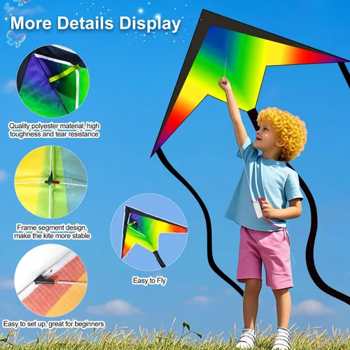 Vista 3 de 3 Pack Kite, Kites for Kids Ages 4-8 8-12, Beach Kite for Easy to Fly