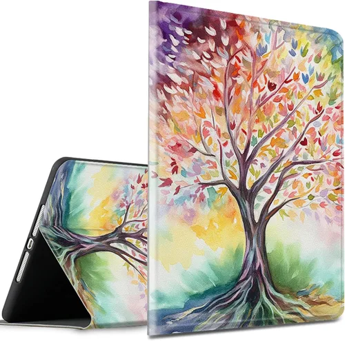 Vista 32 de Funda para tablet Kinlde Fire HD 10 (11ª generación 2021) Fire HD 10 Plus 2021, delgada, de piel sintética, con función atril, función atril