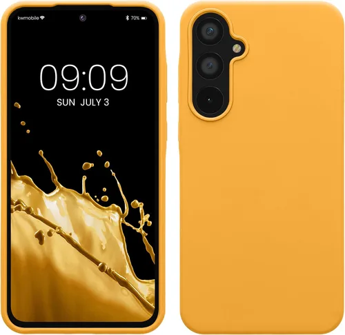 Vista 75 de kwmobile Funda Compatible con Samsung Galaxy A14 5G - Funda de teléfono de TPU y silicona con acabado suave - Verde Lima