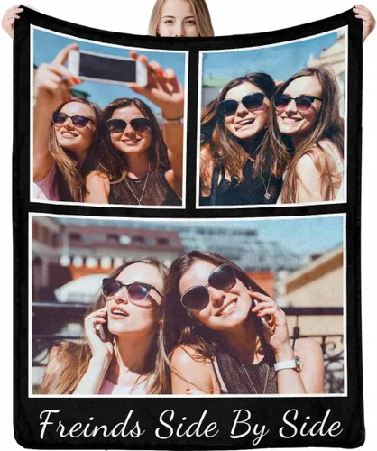 Vista 12 de Manta personalizada con imagen, tu texto aquí, 10 fotos, mantas de imágenes personalizadas para adultos, familia, papá, mamá, parejas, manta