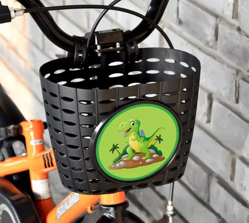Vista 6 de Cesta para manubrio de bicicleta para niños Noviko, cesta para bicicleta con campana y radios de rueda para niñas