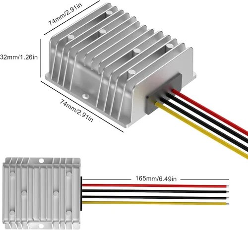 Vista 6 de Adaptador de corriente CC convertidor de impulso de 12 V a 19 V, 5 A, 95 W, adecuado para automóviles, camiones, barcos, tiras de luz LED.