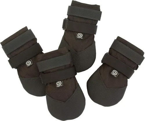 Vista 10 de Protectores Duraderos para Patas de Perro Botas para Perros Zapatos para Perros Botines de Perro Negros de Uso Ligero Resistente al Calor y al