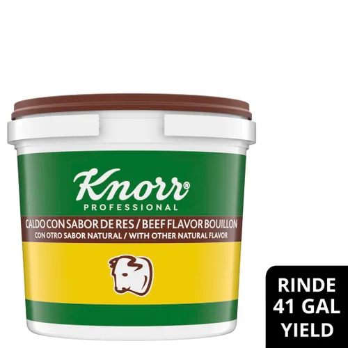 Vista 3 de Knorr Professional Caldo de Res, caldo de carne con base granulada de sabor a carne, caldo como base, marinada, potenciador de sabor, conveniente