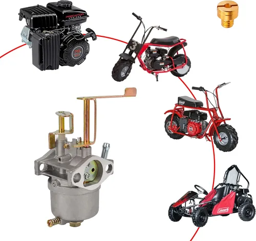 Vista 2 de JMCHstore Carburador de alto rendimiento con jet principal reemplazable para FRP GMB100, minibicicleta Coleman CK100-S CC100X Mini Bike CT100U GK100