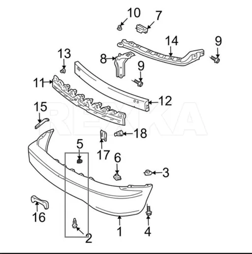 Vista 7 de Rexka 20 juegos Fender Liner parachoques cubierta tornillo U tuerca kit para Toyota Lexus 90179-05060 90159-60477