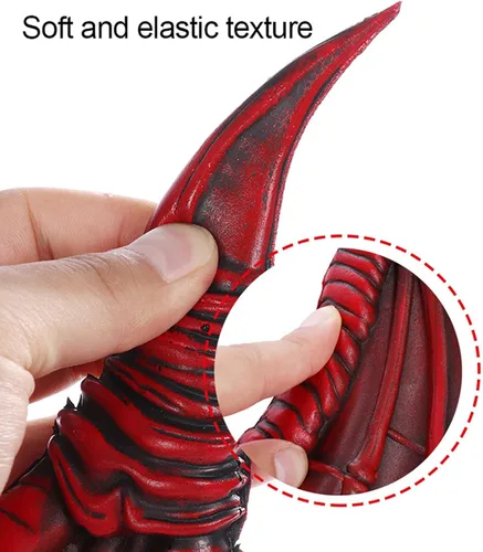Vista 5 de Disfraz de dragón de Halloween para niños, 3 unidades de máscara de dinosaurio, ala y cola de cosplay