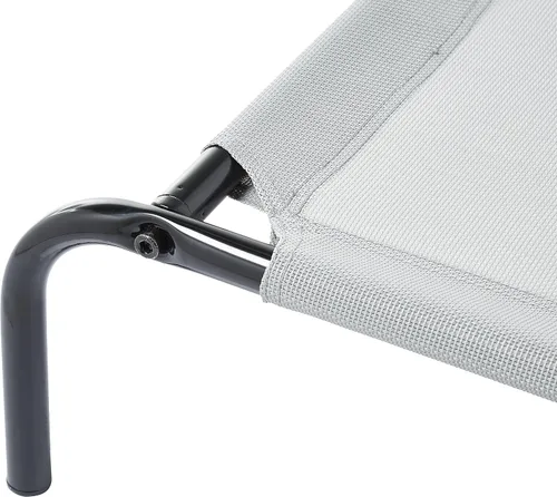 Vista 4 de Amazon Basics - Cama elevada refrescante y transpirable para mascotas, extra grande (60.1 x 37.1 x 8.9 pulgadas), 1 unidad, color gris