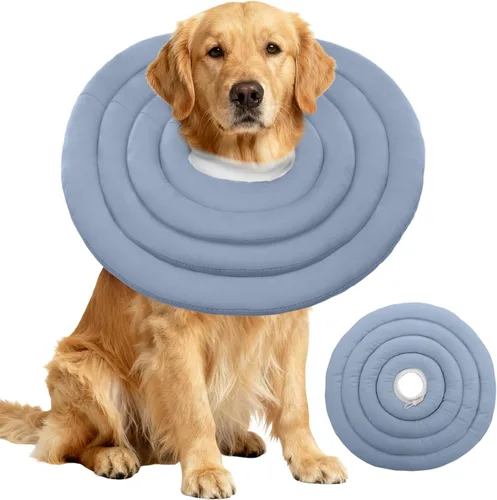 Vista 25 de IDOMIK - Collar de recuperación para perros, cono suave impermeable para perros después de la cirugía Comfy Protective Elizabethan Collar