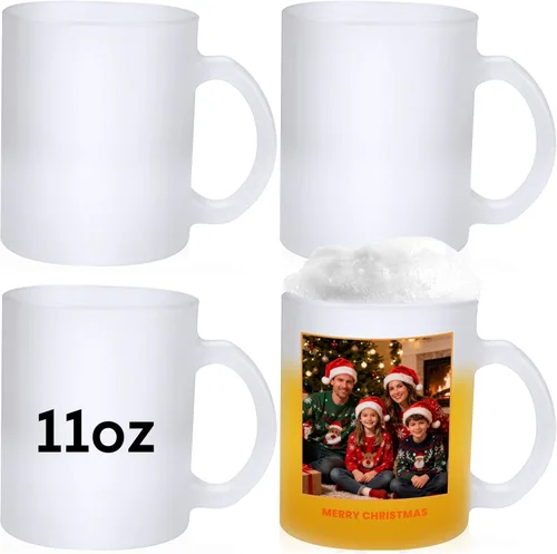 Vista 10 de 2 tazas de cerveza de vidrio esmerilado de 16 onzas
