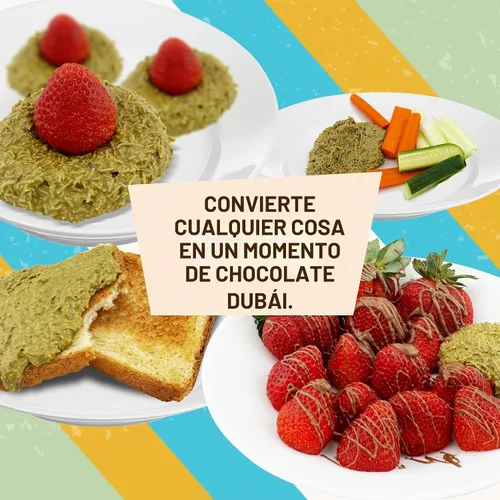 Vista 6 de Moosh Relleno de barra de chocolate Dubai: pistacho viral y Kataifi para postres, tostadas y dulces (6 onzas)