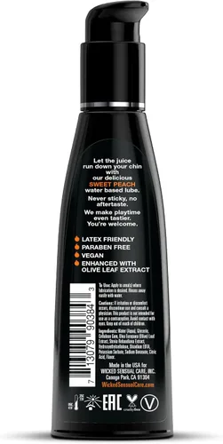 Vista 2 de Juguetes sexuales para adultos Wicked Aqua Sweet Peach 4oz