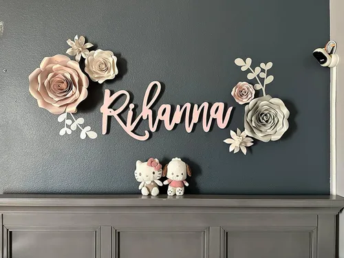 Vista 5 de Letrero de madera con nombre personalizado, letrero de nombre para guardería, letreros de apellido familiar, ¡opción de tamaño y fuentes!