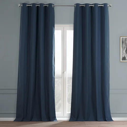 Vista 11 de HPD HALF PRICE DRAPES Cortinas opacas de algodón con ojales para dormitorio, sala de estar, 50 x 96 pulgadas, cortina de tratamiento de ventanas