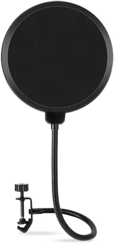 Vista 5 de Audio-Technica AT2050 Micrófono condensador multipatrón incluido con brazo de micrófono + filtro de pantalla de viento + cable XLR de 20 pies + paño