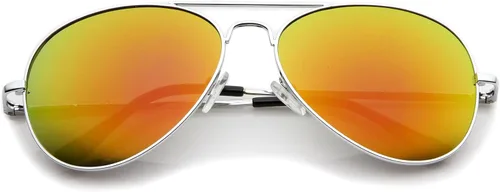 Vista 3 de zeroUV - Gafas de sol de aviador con espejo espejo completo y lente de espejo