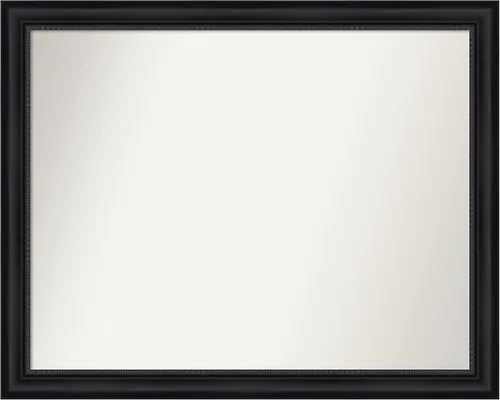 Vista 387 de Amanti Art Espejo personalizado, espejo de baño negro Astor, espejo de pared o espejo de tocador de baño sobre el fregadero (25 x 25 pulgadas)