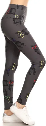 Vista 6 de Leggings Depot - Leggings de piel sintética para mujer, de cintura alta, elásticos Yoga-cactus y llama de 5