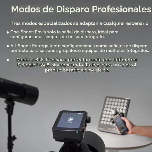 Vista 8 de GODOX X3 PRO X3PRO-C Disparador de flash para cámara Canon, transmisor de pantalla táctil inalámbrico TTL de 2.4G, compatible con control Bluetooth