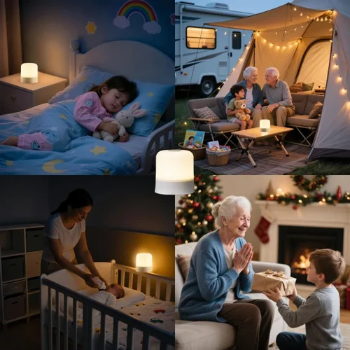 Vista 5 de Luz nocturna para bebé, 3 colores, luz de huevo para guardería, luz nocturna recargable, pequeña lámpara inalámbrica para mesa y mesita de noche