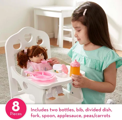 Vista 9 de melissa & doug Mine a Love tiempo para comer muñeca Accesorios Conjunto de alimentación, Versión estándar, 1, Rosado