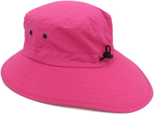 Vista 4 de LLmoway Sombrero ligero de safari para mujer, sombrero de pesca de secado rápido con correa fresca