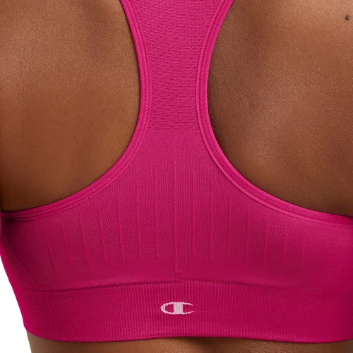 Vista 4 de Champion Brasier deportivo para mujer, brasier deportivo Infinity Racerback para mujer, brasier deportivo que absorbe la humedad