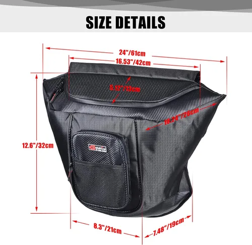 Vista 2 de Bolsa de Asiento Central UTV Compatible con Polaris General 1000/1000-4 / XP 1000 / XP 4 1000 2016-2025 Accesorios Bolsa de Almacenamiento Grande