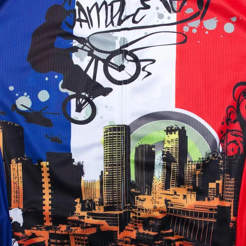 Vista 5 de Camisetas de ciclismo para hombre, camiseta de ciclismo de montaña, manga corta, transpirable, camisetas de ciclismo de secado rápido