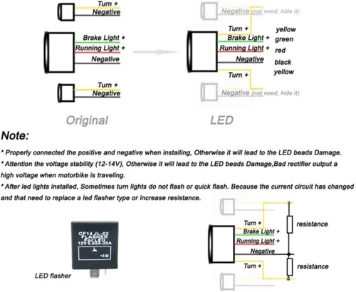Vista 7 de MZS Luz trasera para motocicleta, LED integrada, señal de giro intermitente, lente ahumada compatible con YZF R1 2002-2003 / WR250R 2010-2017