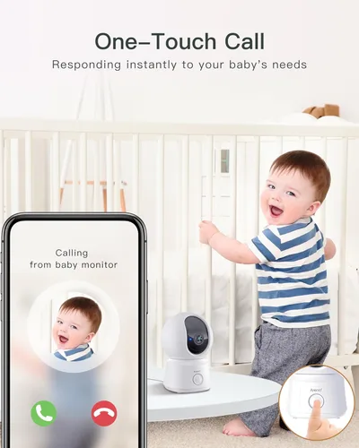 Vista 11 de ARENTI Monitor de vídeo para bebé con cámara y audio, monitor de cámara inteligente para bebé de 5 pulgadas con aplicación gratuita para teléfono
