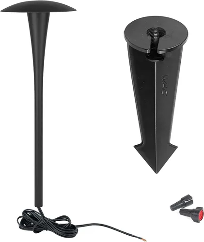 Vista 2 de Iluminación de paisaje WAC, luz redonda LED de 12 V y área 2700 K en negro