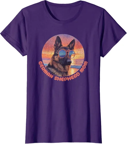 Vista 9 de Divertida camiseta de pastor alemán mamá, GSD Schäferhund, mamá, mamá, Negro