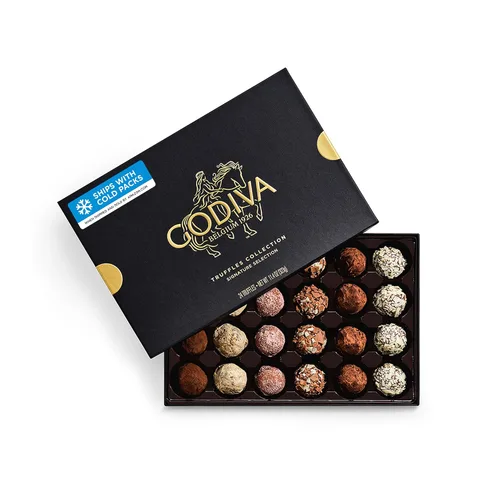 Vista 8 de Godiva - Caja de regalo de trufas belgas de chocolate oscuro, gourmet