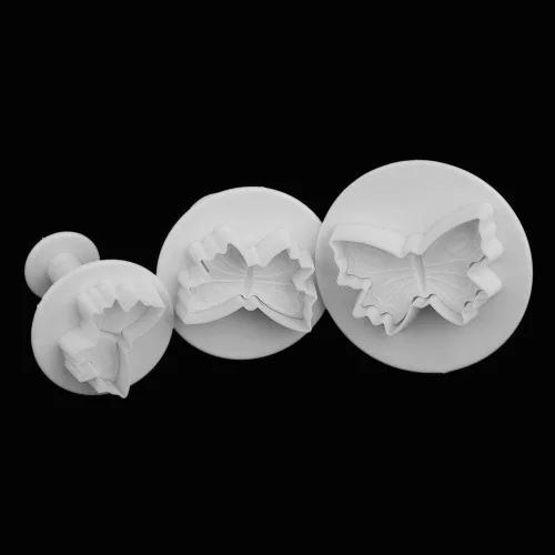 Vista 5 de 33 piezas Fondant Cake Cookie Plunger Cutter Sugarcraft Flor Hoja Mariposa Forma de Corazón Decoración Molde DIY Herramientas Molde de decoración
