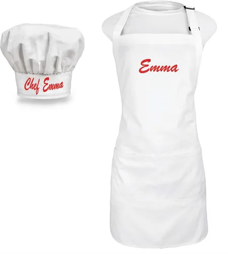 Vista 5 de BEN KAUFMAN SALES CO Delantal personalizado con bolsillos delanteros y gorro de chef bordado ajustable