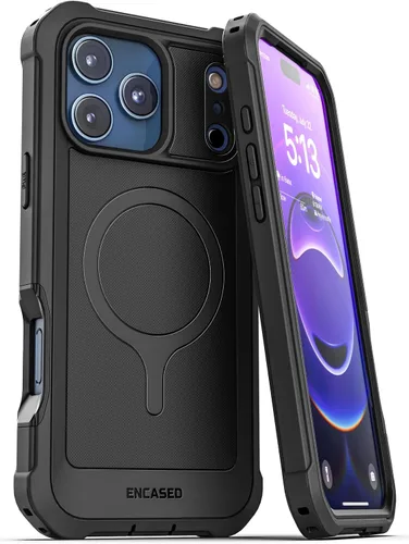 Vista 13 de ENCASED Funda compatible con iPhone 15, protección de grado militar con cobertura de cuerpo completo resistente de 360 grados (iPhone 15)
