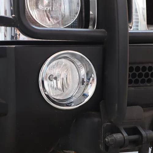 Vista 8 de Anillo de cubierta de lámpara antiniebla delantera para accesorios Hummer H3 2005-2009, protector de marco de lámpara antiniebla, parachoques