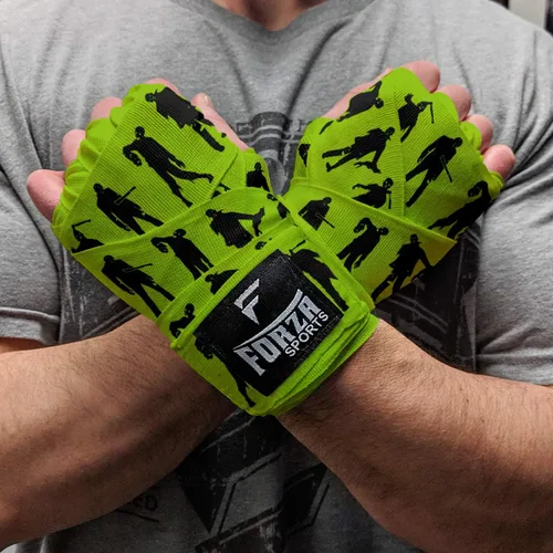 Vista 33 de Forza Sports Vendas de boxeo y MMA estilo mexicano de 180" Concientización sobre el autismo Azul