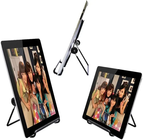 Vista 2 de MOACC Soporte para tableta, universal multiángulo, antideslizante, ajustable, soporte para tablet PC de 9 a 12.9 pulgadas, almohadilla (negro)