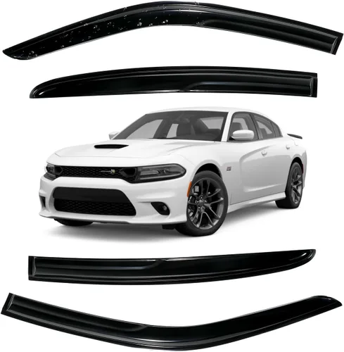 Vista 82 de Viseras para ventanas para Mazda 3 Sedán 4 puertas 2004 2005 2006 2007 2008 2009 estilo JDM Mugen, deflector de viento, protector solar y de lluvia