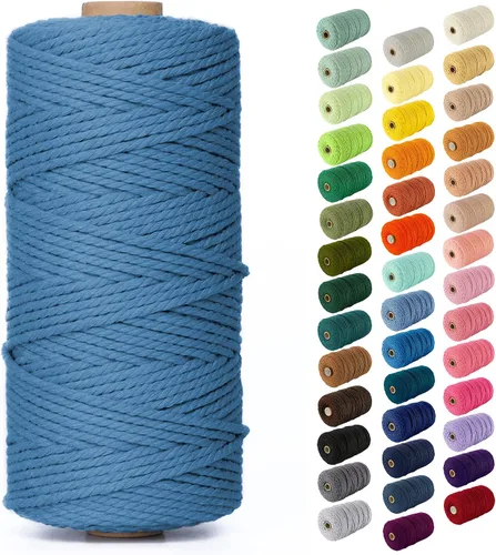Vista 158 de Nook Theory Hilo de macramé de 3mm 109 yardas - Cuerda de macramé suave de 4mm, 5mm perfecta para nudos - Suministros de macramé para colgadores