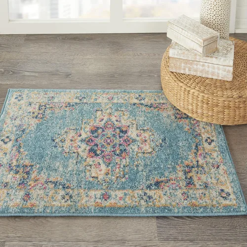 Vista 68 de Nourison Passion Alfombra marfil/negro, de 2 pies 2 pulgadas x 10 pies, fácil de limpiar, no desprende pelo, para habitación, sala, comedor, cocina