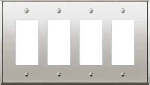 Vista 32 de ENERLITES Placa decorativa doble de metal para interruptor o receptáculo, placa de pared de acero inoxidable, resistente a la corrosión