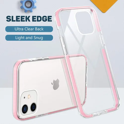Vista 3 de MATEPROX Carcasa para iPhone 12 Pro e iPhone 12, transparente y delgada, a prueba de golpes y caídas, transparencia de cristal