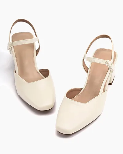 Vista 3 de Rilista Zapatos de tacón bajo y grueso para mujer, tacón cuadrado cerrado, para boda, fiesta, vestido